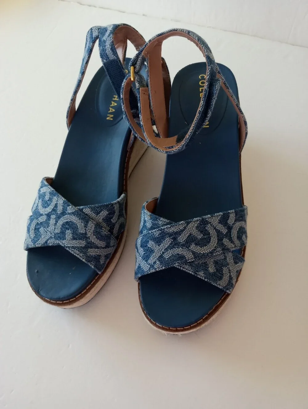 COLE HAAN Cloudfeel Espadrille Wedge Sandals | 6B